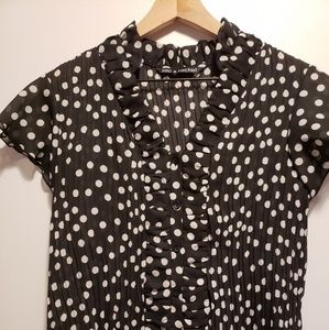 Zac&Rachel sheer Polk dots Top